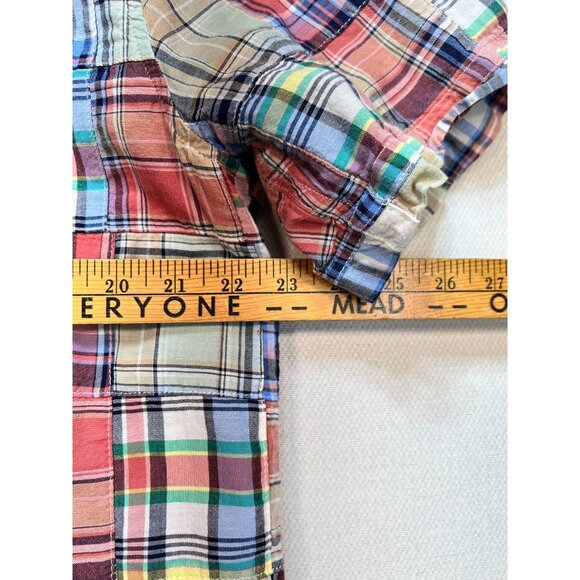 Lands' End Mens Button Down Shirt Summer Size XL Multi Patchwork Traditional Fit - Picture 11 of 13